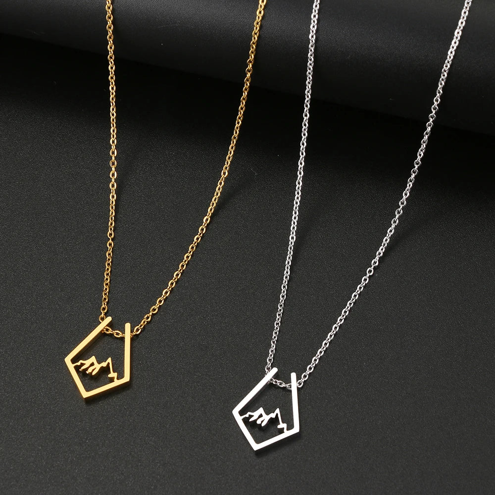 Stainless Steel Mountain Necklace - Myst Bracelets