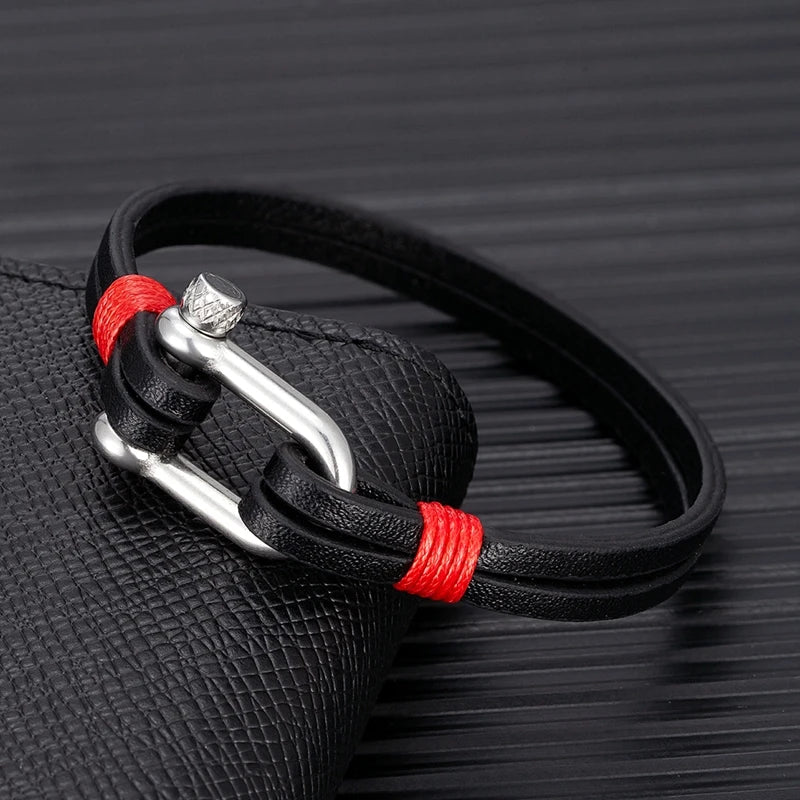 Leather U Bracelet - Myst Bracelets