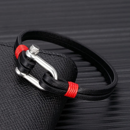 Leather U Bracelet - Myst Bracelets