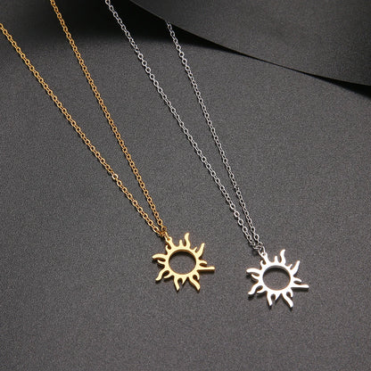 Stainless Steel Sun Necklace - Myst Bracelets