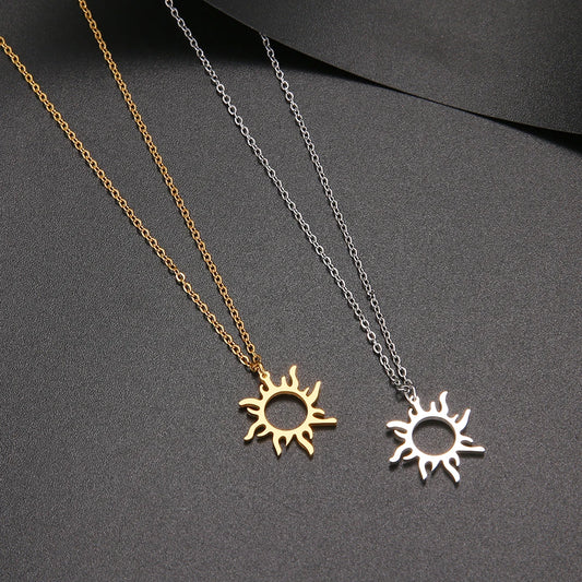 Stainless Steel Sun Necklace - Myst Bracelets
