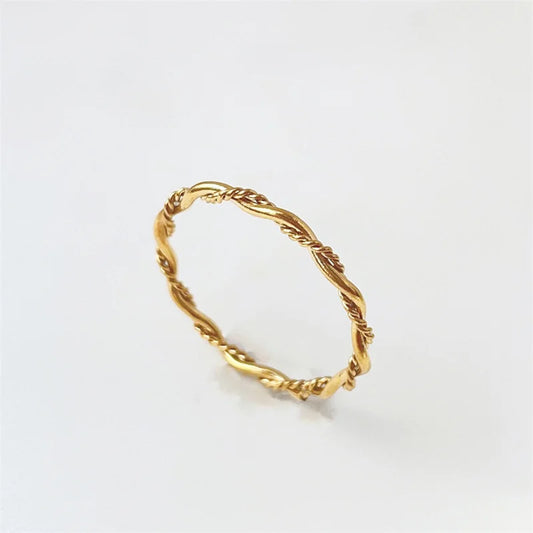 Stainless Steel Rope Twist Ring - Myst Bracelets