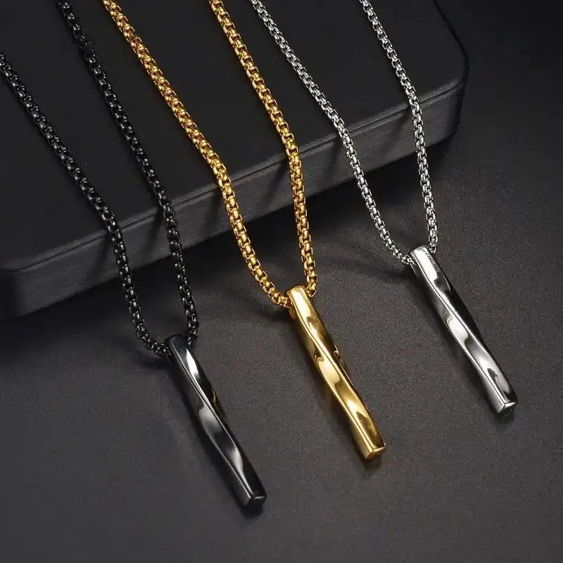 Stainless Steel Spiral Pendant Necklace - Myst Bracelets
