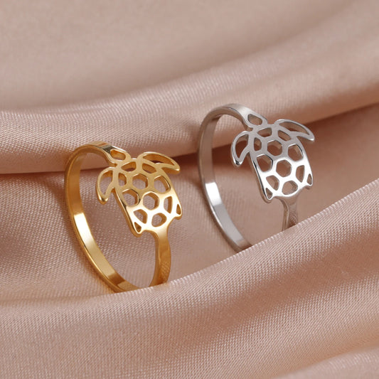 Stainless Steel Turtle Ring - Myst Bracelets
