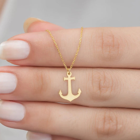 Stainless Steel Anchor Necklace - Myst Bracelets